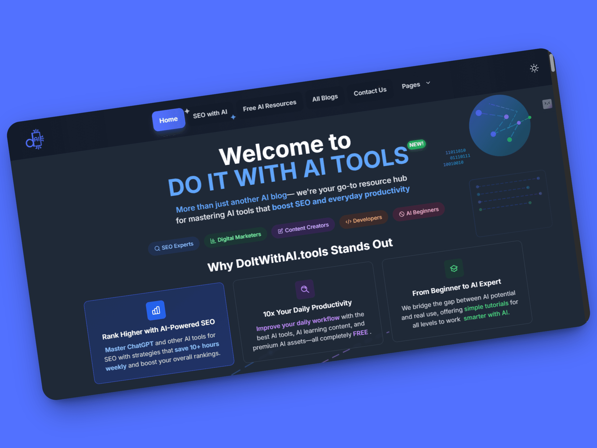 Do It With AI Tools Homepage Screenshot